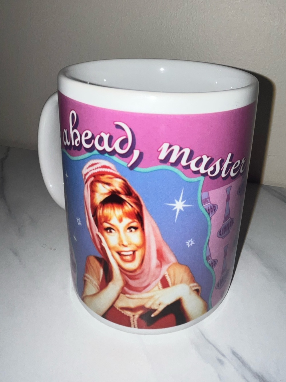 I Dream Of Jeannie Ceramic Mug Barbara Eden Novelty Vintage Nostalgia EUC - Picture 3 of 7